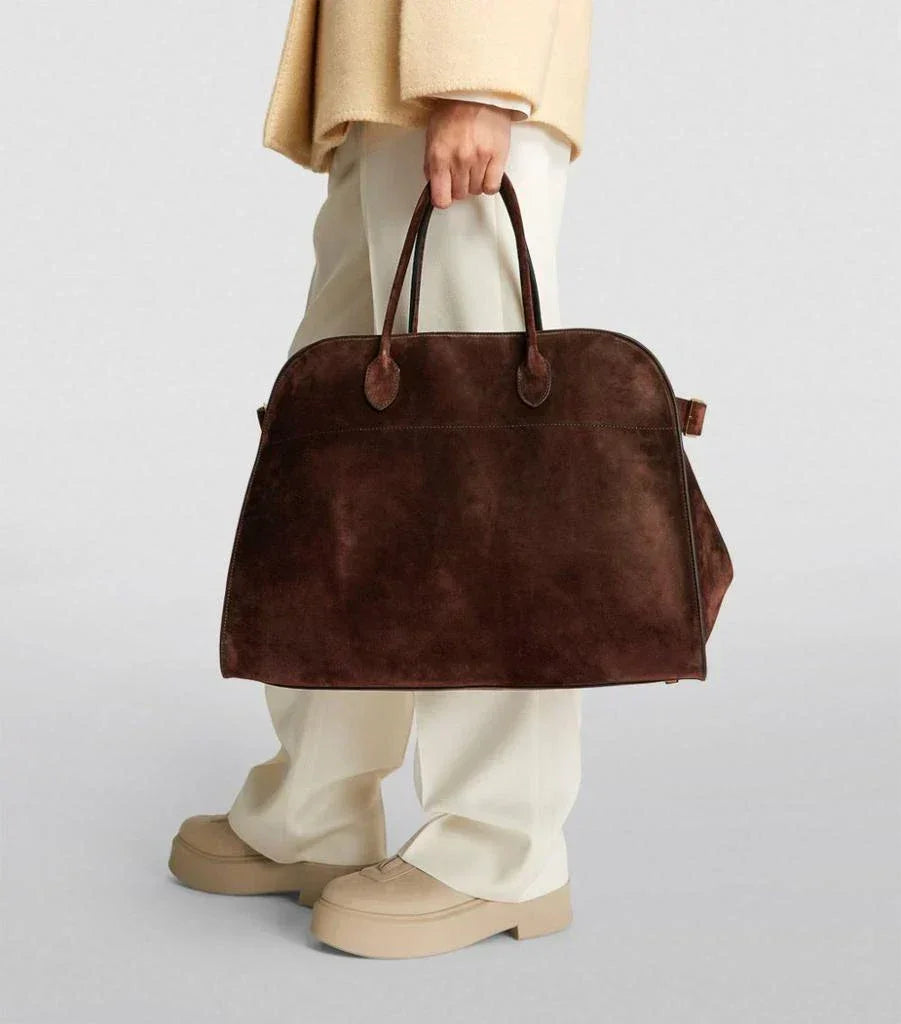 Henna | Suede Large Shopper Tote Bag