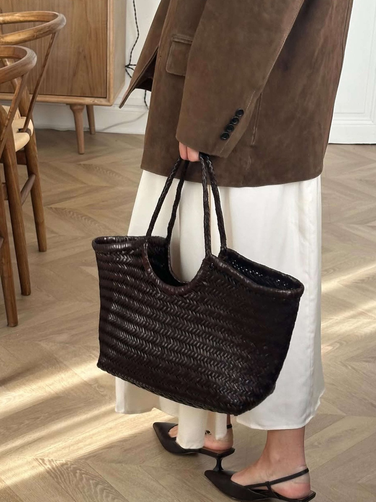 April | Woven Oversized Tote Bag