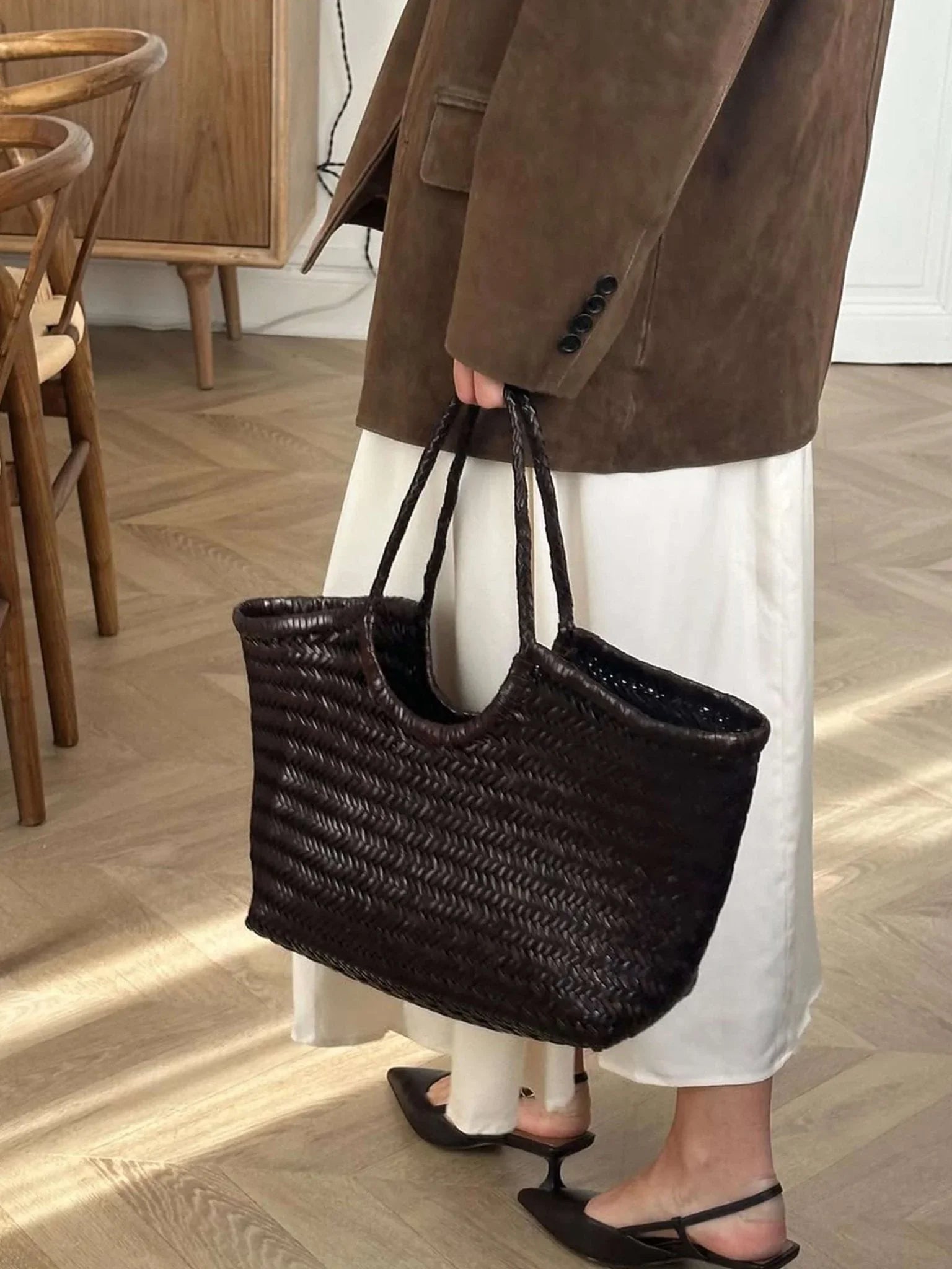 April | Woven Oversized Tote Bag