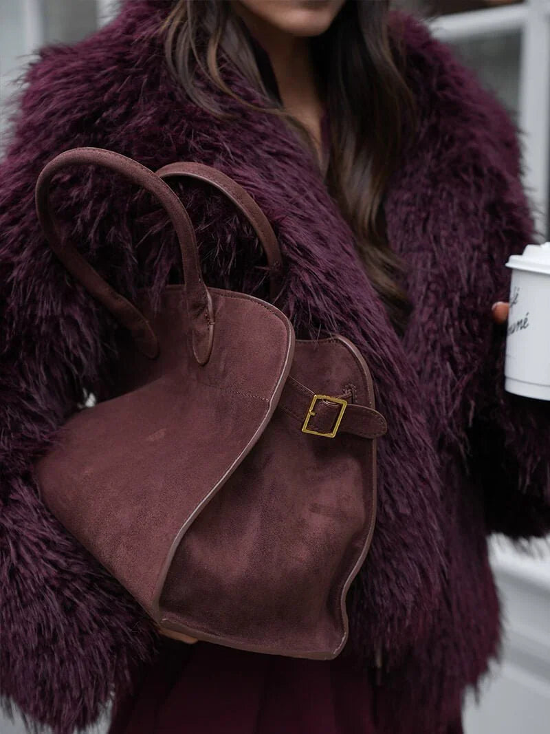 Henna | Suede Large Shopper Tote Bag