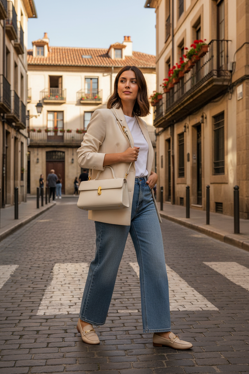 Cassy - Elegant Vegan Leather Crossbody Bag with Removable Strap