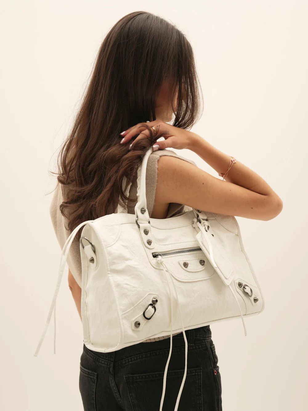 Arabell | Vintage Faux Leather Structured Tote Bag