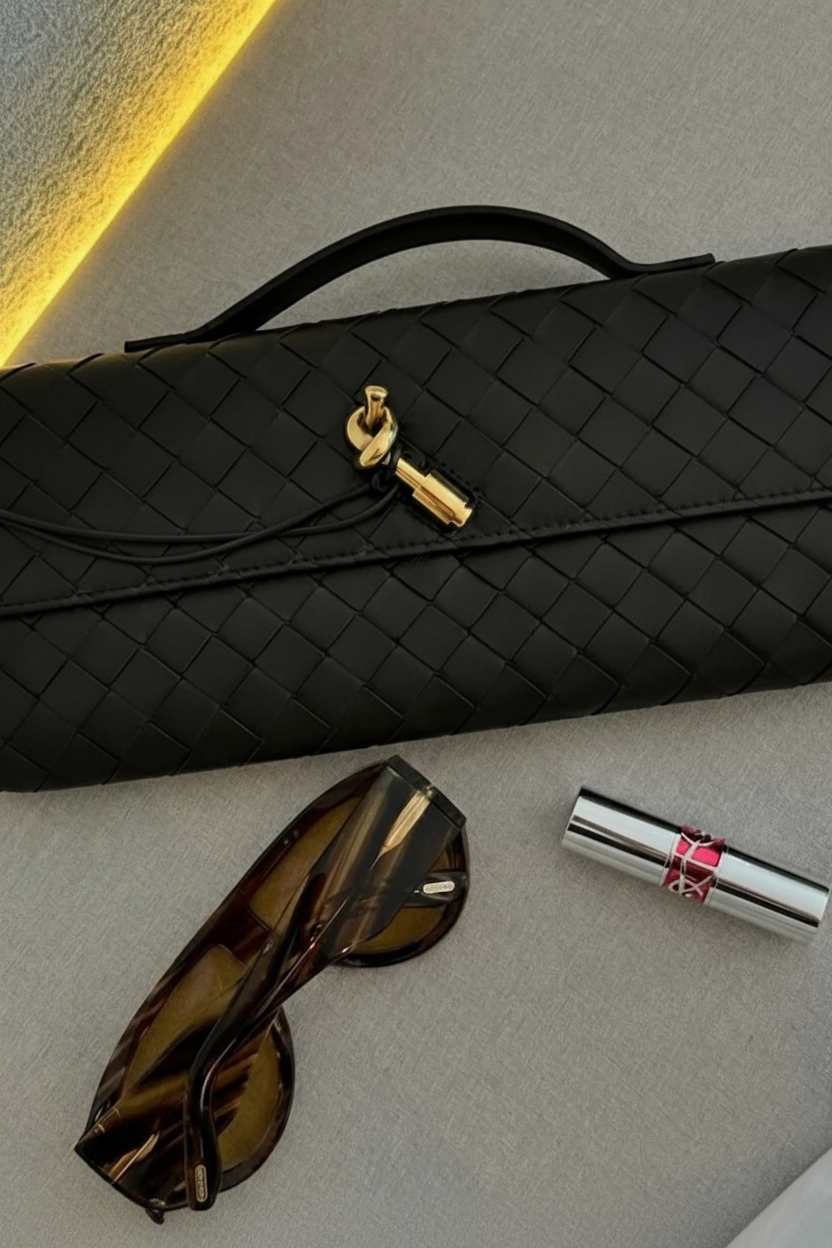 Alba | Woven Structured Shoulder Bag