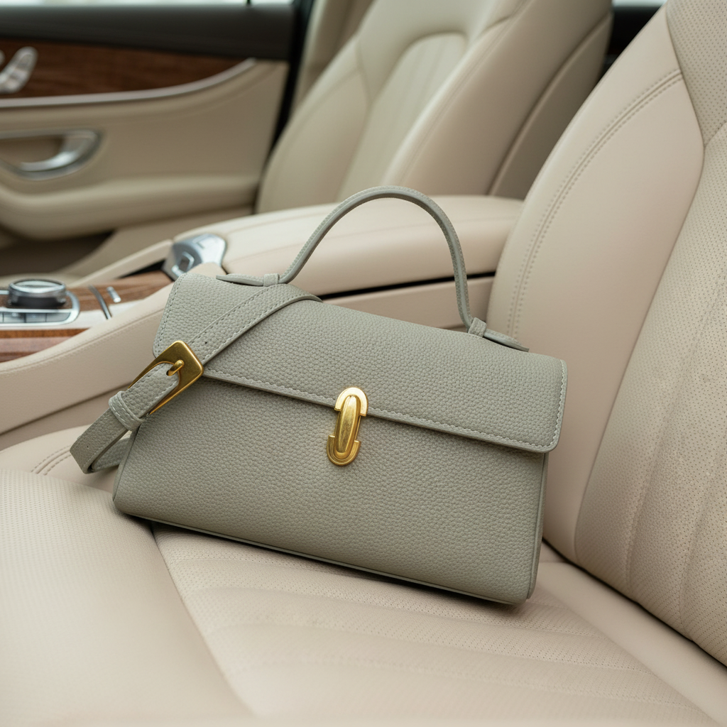 Cassy - Elegant Vegan Leather Crossbody Bag with Removable Strap