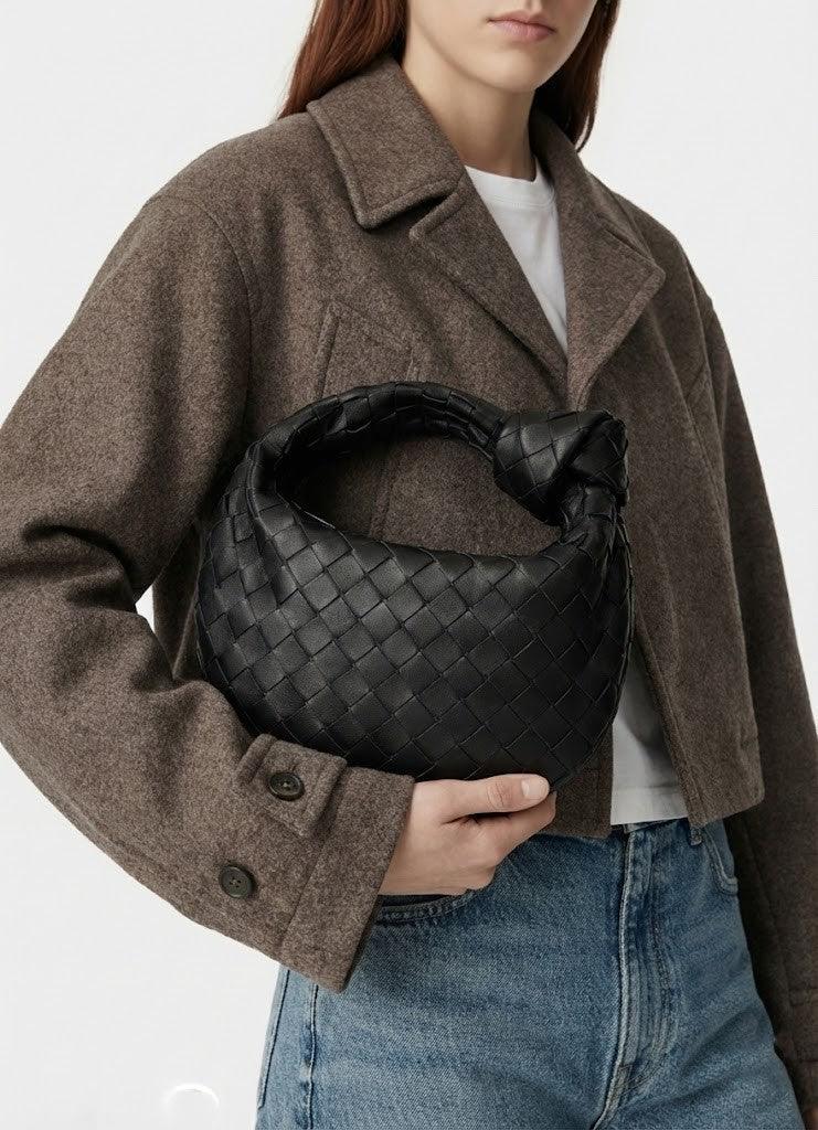 Alina mini shoulder bag interior detail, smooth lightweight finish
